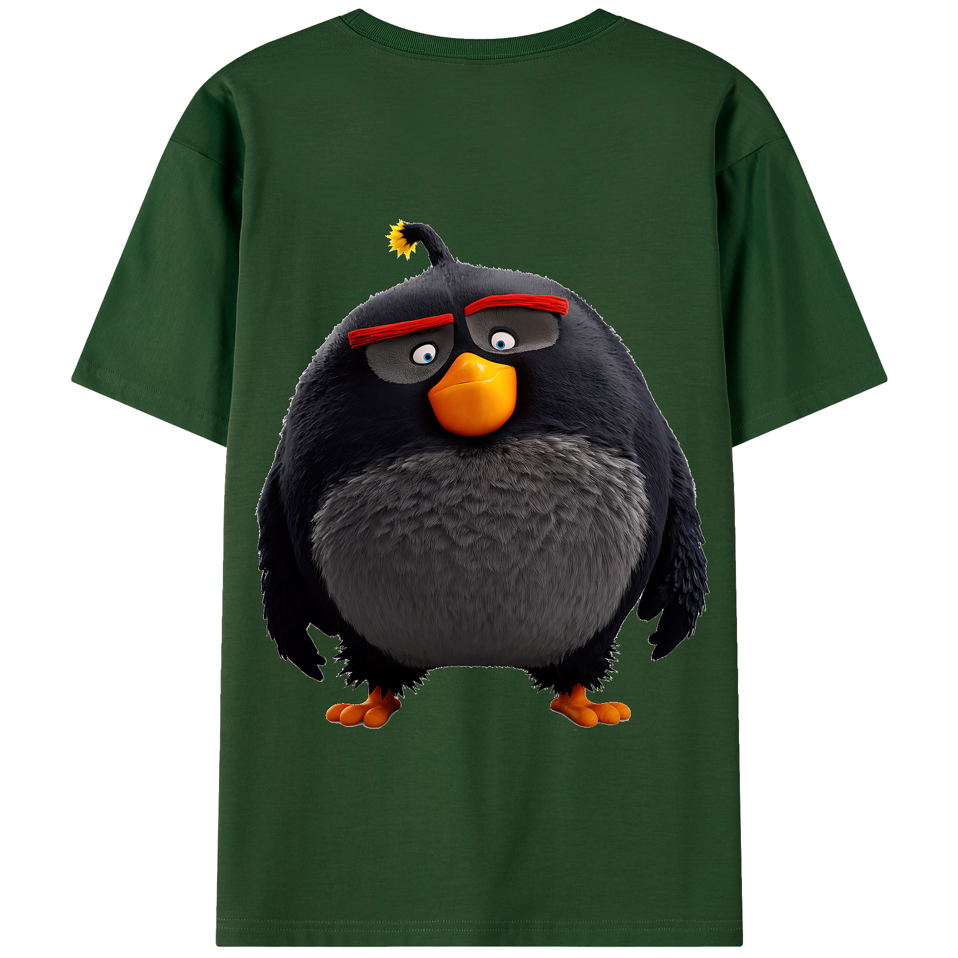 （画像用） Angry Birds アングリーバード 綿100％半袖Tシャツ（背面プリント）